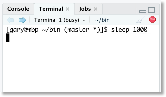 screenshot showing a busy terminal